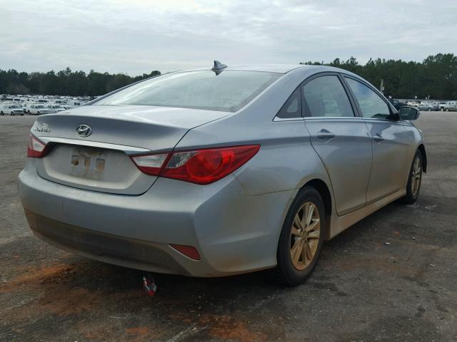 5NPEB4AC2EH822079 - 2014 HYUNDAI SONATA GLS SILVER photo 4