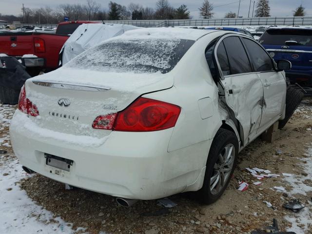 JNKBV61F88M264392 - 2008 INFINITI G35 WHITE photo 4