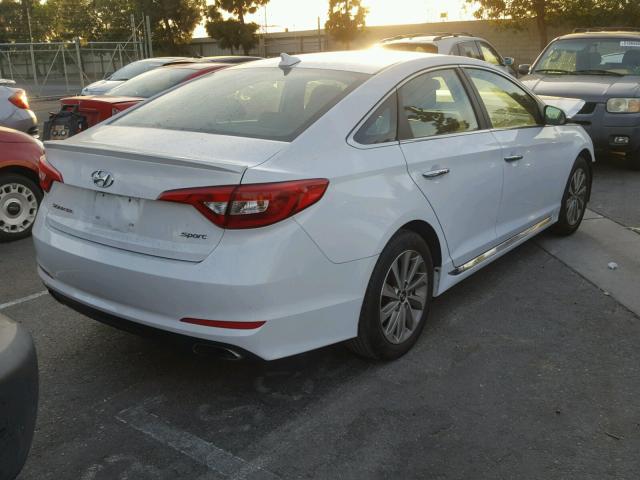 5NPE34AF6FH173654 - 2015 HYUNDAI SONATA SPO WHITE photo 4