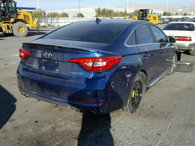 5NPE34AB0HH541701 - 2017 HYUNDAI SONATA SPO BLUE photo 4