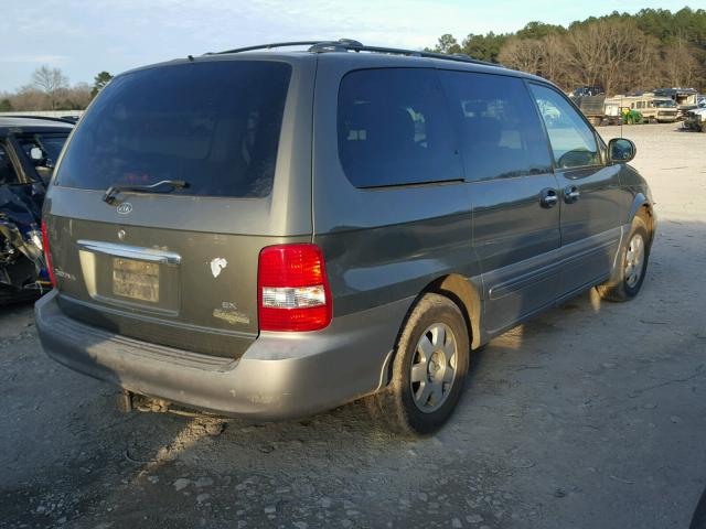 KNDUP131836359864 - 2003 KIA SEDONA EX GRAY photo 4