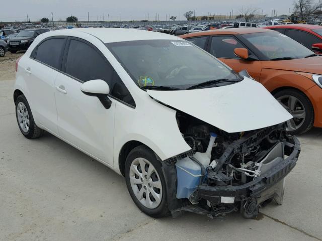 KNADM5A39D6103347 - 2013 KIA RIO LX WHITE photo 1