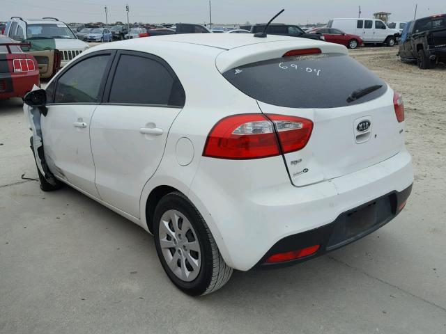 KNADM5A39D6103347 - 2013 KIA RIO LX WHITE photo 3