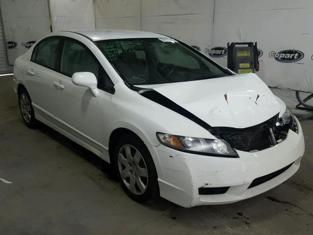 19XFA1F57BE009188 - 2011 HONDA CIVIC LX WHITE photo 1