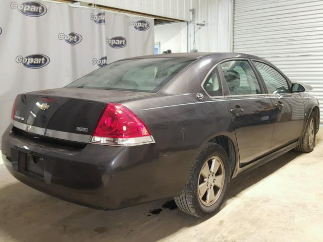 2G1WT57K891124288 - 2009 CHEVROLET IMPALA 1LT CHARCOAL photo 4