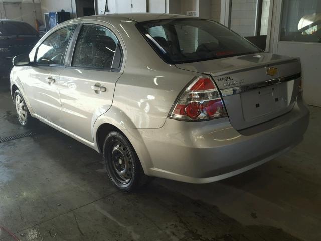 KL1TD5DE5AB115145 - 2010 CHEVROLET AVEO LS SILVER photo 3