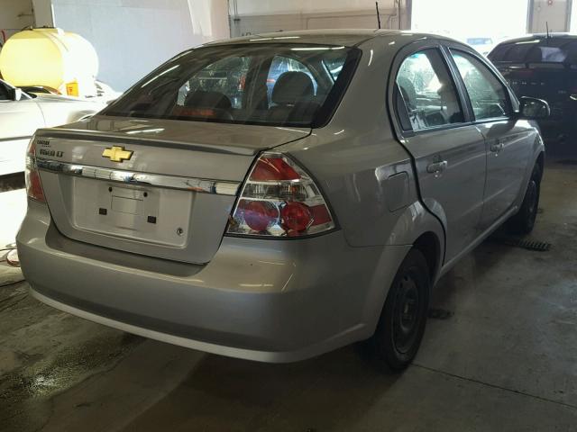 KL1TD5DE5AB115145 - 2010 CHEVROLET AVEO LS SILVER photo 4