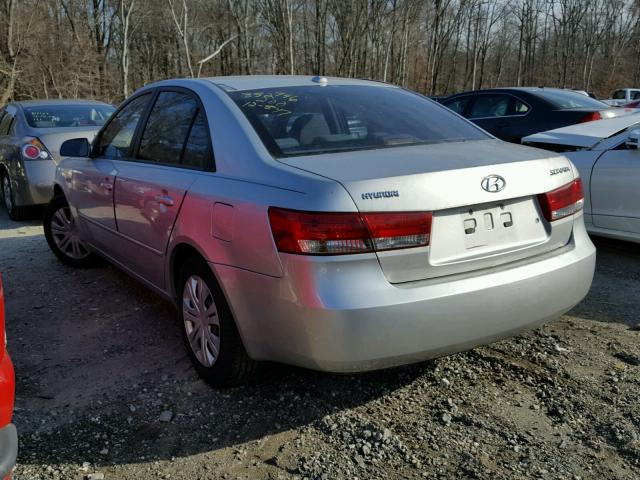 5NPET46C58H370574 - 2008 HYUNDAI SONATA GLS GRAY photo 3