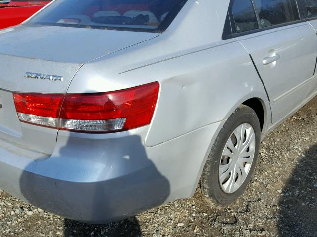 5NPET46C58H370574 - 2008 HYUNDAI SONATA GLS GRAY photo 9