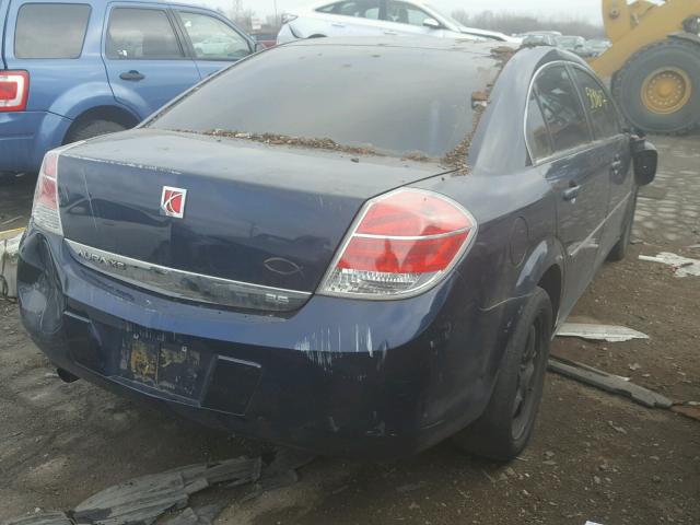 1G8ZS57N18F122899 - 2008 SATURN AURA XE BLUE photo 4