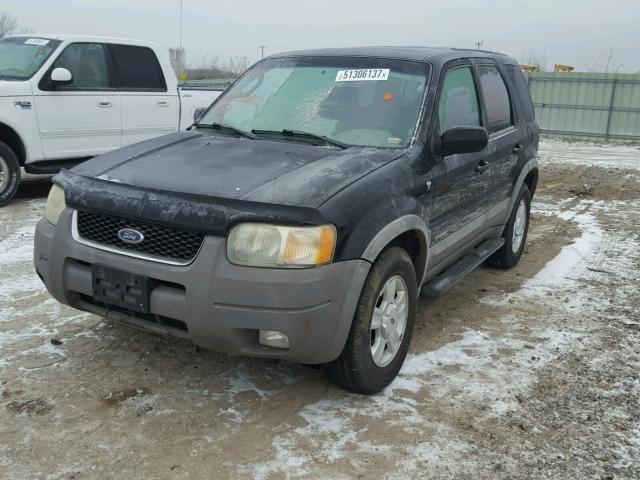 1FMYU04172KB52872 - 2002 FORD ESCAPE XLT BLACK photo 2