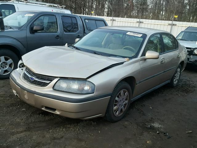 2G1WF52E549432974 - 2004 CHEVROLET IMPALA TAN photo 2