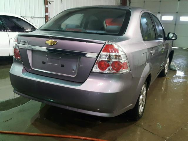 KL1TD5DE6BB222299 - 2011 CHEVROLET AVEO LS GRAY photo 4