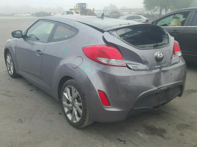 KMHTC6AD6GU271197 - 2016 HYUNDAI VELOSTER B GRAY photo 3