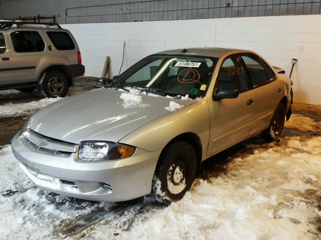 1G1JC54F237326362 - 2003 CHEVROLET CAVALIER SILVER photo 2