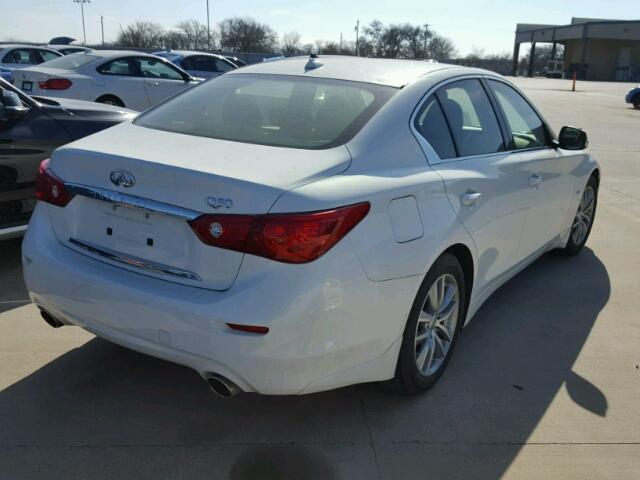 JN1BV7AP5EM678941 - 2014 INFINITI Q50 BASE WHITE photo 4