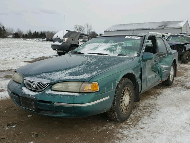 1MELM6247TH603357 - 1996 MERCURY COUGAR XR7 GREEN photo 2