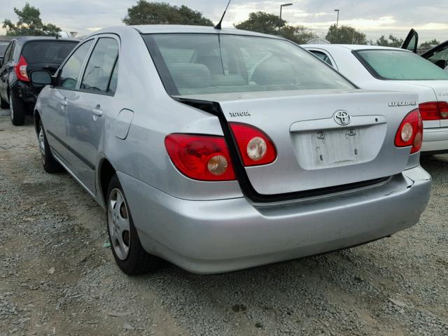 2T1BR32E65C339495 - 2005 TOYOTA COROLLA CE SILVER photo 3