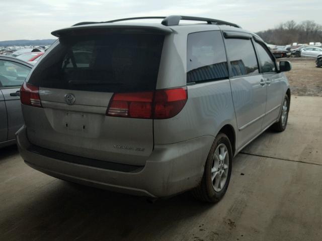 5TDZA22C44S126324 - 2004 TOYOTA SIENNA XLE SILVER photo 4