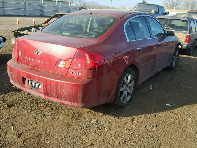 JNKCV51F36M611168 - 2006 INFINITI G35 BURGUNDY photo 4