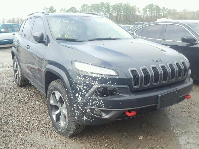 1C4PJMBB1HW528608 - 2017 JEEP CHEROKEE T GRAY photo 1