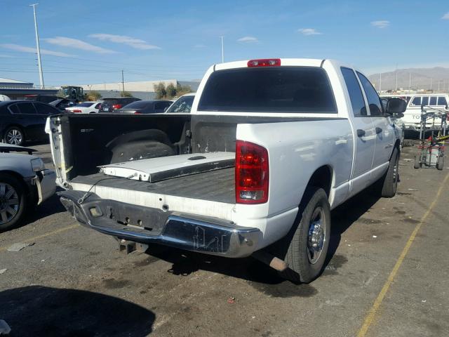 3D7KA28D54G274620 - 2004 DODGE RAM 2500 S WHITE photo 4