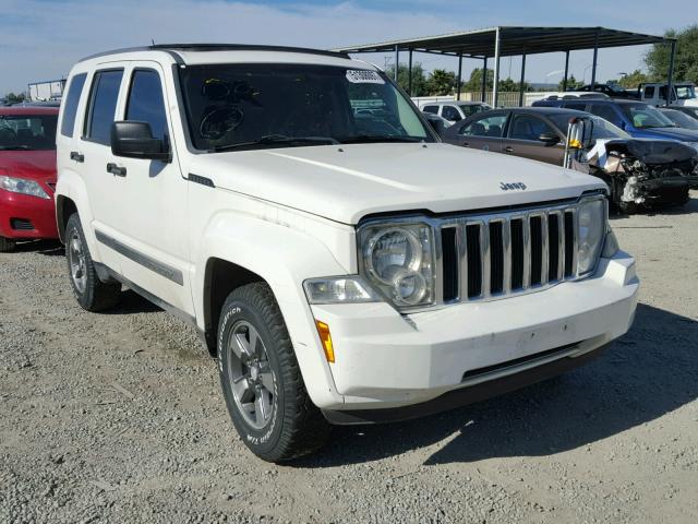 1J8GP28K48W284083 - 2008 JEEP LIBERTY SP WHITE photo 1
