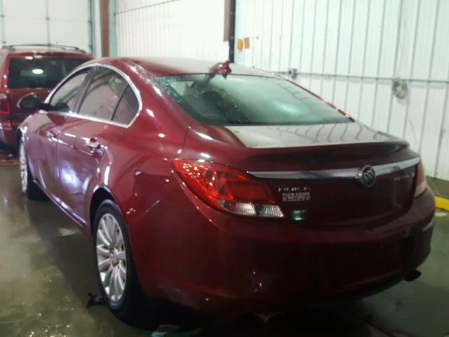 2G4GS5EV2C9215296 - 2012 BUICK REGAL PREM BURGUNDY photo 3