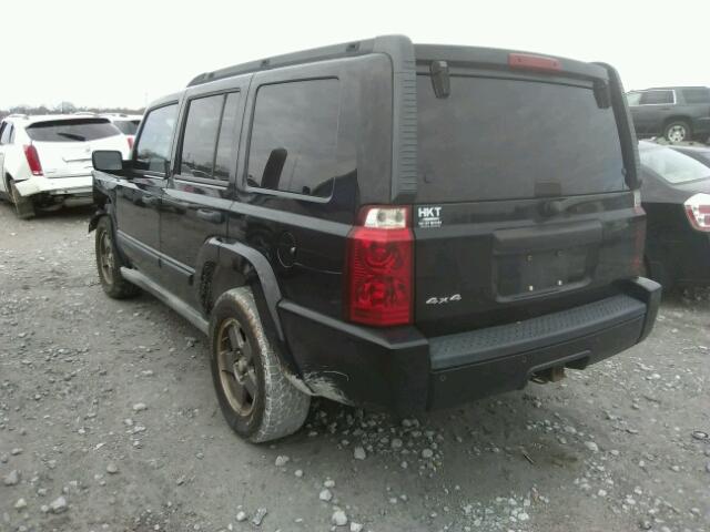 1J8HG48N36C168656 - 2006 JEEP COMMANDER BLACK photo 3