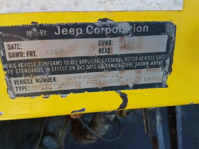 JSF83AH096338 - 1976 JEEP CJ-5 YELLOW photo 10