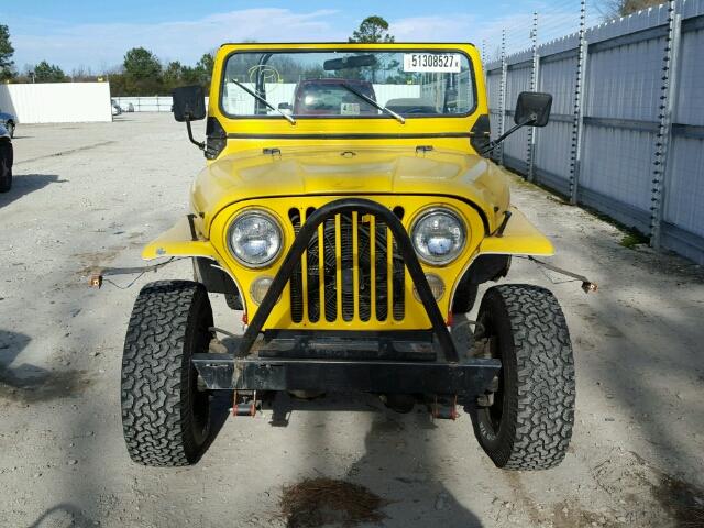 JSF83AH096338 - 1976 JEEP CJ-5 YELLOW photo 9