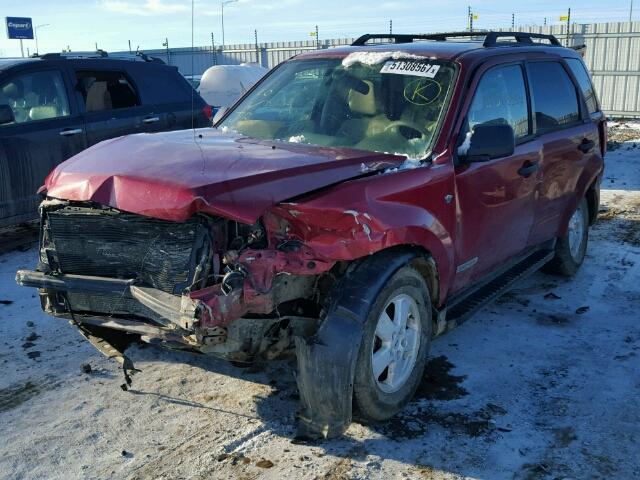 1FMCU93138KE52501 - 2008 FORD ESCAPE XLT RED photo 2