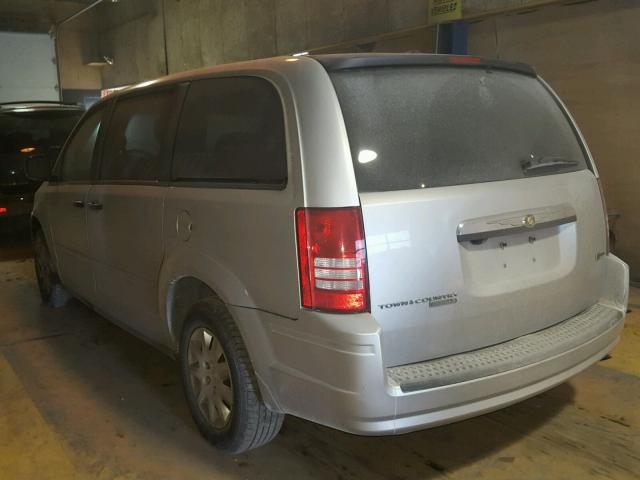 2A8HR44H38R773037 - 2008 CHRYSLER TOWN & COU SILVER photo 3