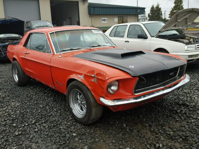 8R01C141531 - 1968 FORD MUSTANG ORANGE photo 1