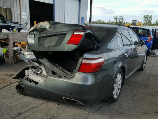 JTHBL46F885067316 - 2008 LEXUS LS 460 GREEN photo 4