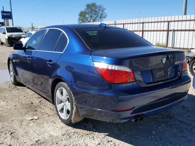 WBANV13568CZ59964 - 2008 BMW 528 XI BLUE photo 3