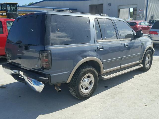 1FMRU17L21LB58062 - 2001 FORD EXPEDITION BLUE photo 4