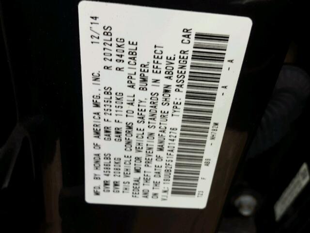 19UUB2F51FA014276 - 2015 ACURA TLX TECH 灰色 照片 10