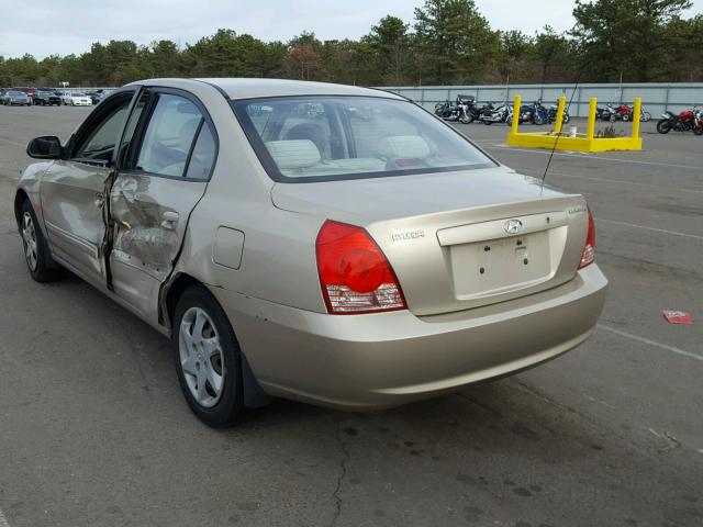 KMHDN46D75U125268 - 2005 HYUNDAI ELANTRA GL BEIGE photo 3