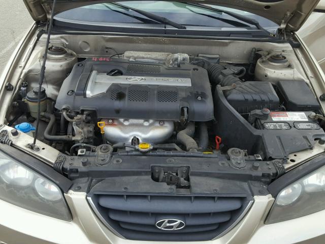 KMHDN46D75U125268 - 2005 HYUNDAI ELANTRA GL BEIGE photo 7