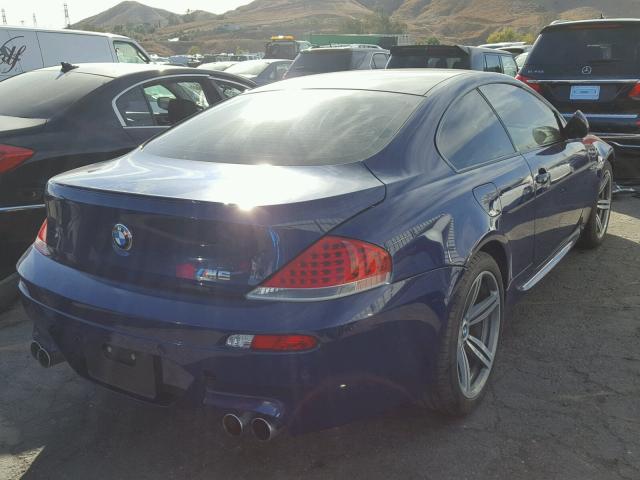 WBSEH93587B798748 - 2007 BMW M6 BLUE photo 4