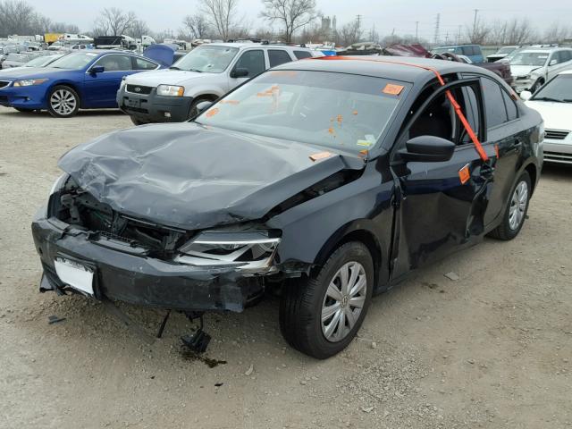 3VW2K7AJ2BM079137 - 2011 VOLKSWAGEN JETTA BASE BLACK photo 2