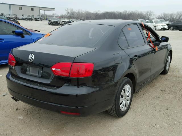 3VW2K7AJ2BM079137 - 2011 VOLKSWAGEN JETTA BASE BLACK photo 4