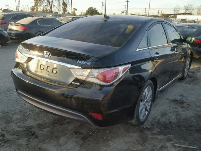 KMHEC4A48FA127521 - 2015 HYUNDAI SONATA HYB BLACK photo 4