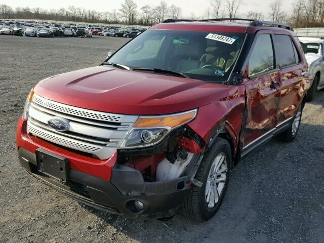 1FMHK7D85CGA59493 - 2012 FORD EXPLORER X MAROON photo 2