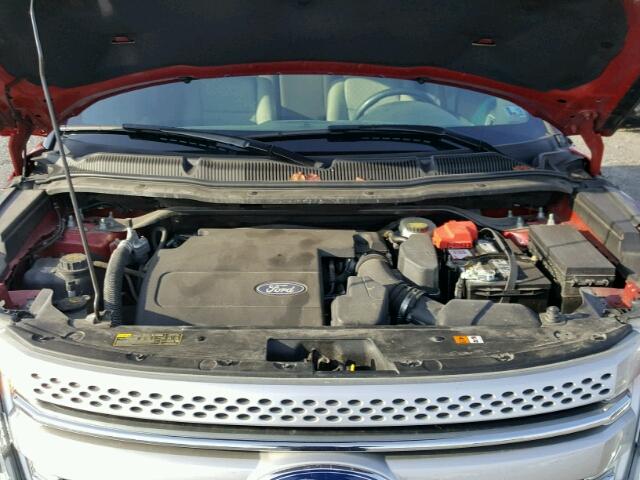 1FMHK7D85CGA59493 - 2012 FORD EXPLORER X MAROON photo 7