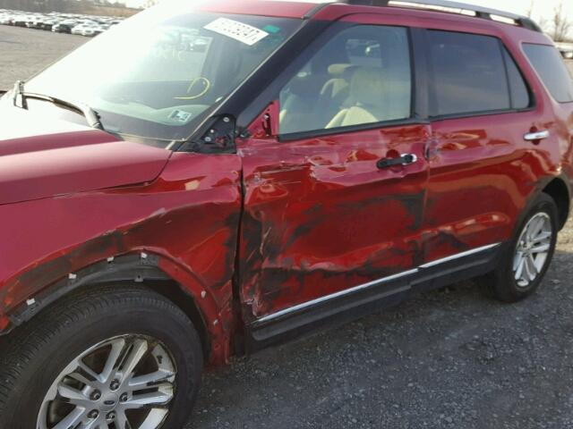 1FMHK7D85CGA59493 - 2012 FORD EXPLORER X MAROON photo 9