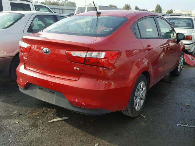 KNADM4A30H6026481 - 2017 KIA RIO LX RED photo 4