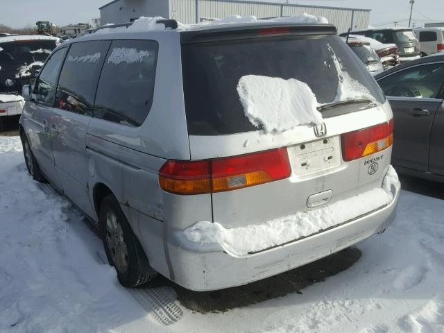 5FNRL18884B131473 - 2004 HONDA ODYSSEY EX GRAY photo 3