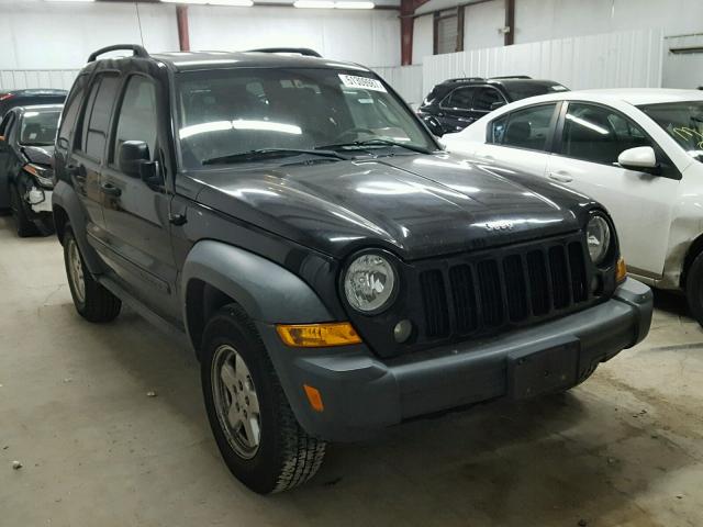 1J4GL48506W270911 - 2006 JEEP LIBERTY SP BLACK photo 1